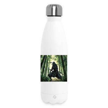 Ninja dans la forêt de bambous - Bouteille isotherme 500 ml - blanc - Devant