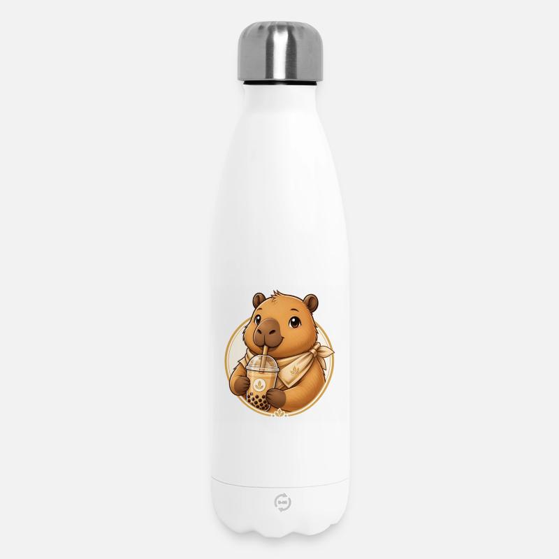 Golden Bear Bubble Tea Charm - Bouteille isotherme 500 ml - blanc