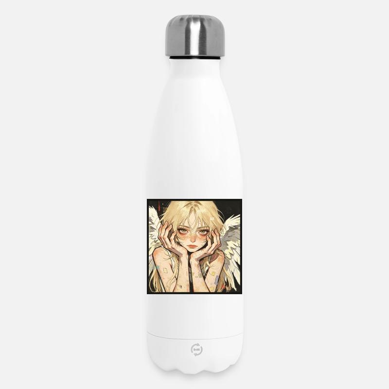 Pastellengel mit Flügelfehler - Thermosflasche 500 ml - Weiß