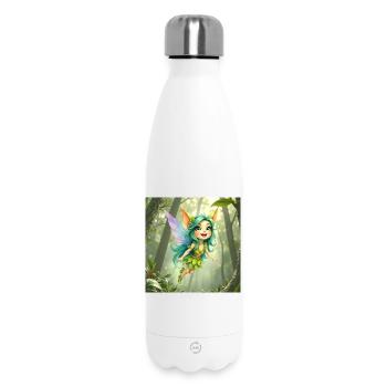 Fairy of the Emerald Forest - Insulated Water Bottle 500 ml - white - Front