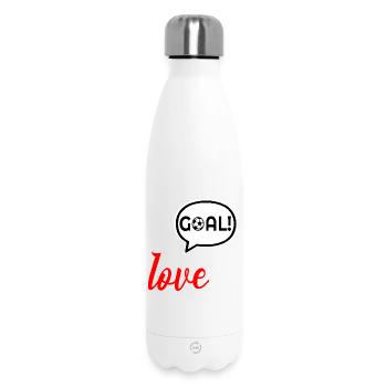 But de football d’amour - Bouteille isotherme 500 ml - blanc - Devant