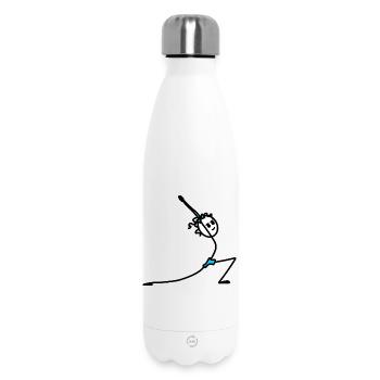 yoga exercise sun salutation - Insulated Water Bottle 500 ml - white - Front