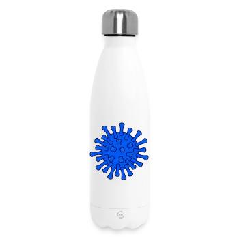 Blaues Covid-Molekül Illustration - Thermosflasche 500 ml - Weiß - Vorne