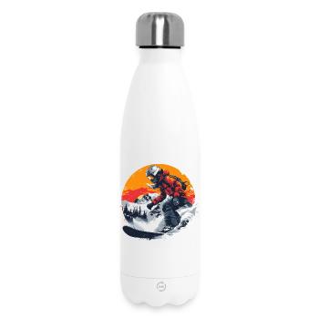 Snowboarder Graphic - Insulated Water Bottle 500 ml - white - Front