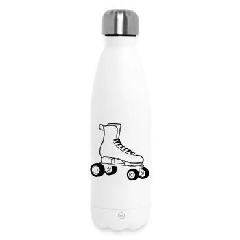 Rollerskates Line Art - Thermosflasche 500 ml - Weiß - Vorne
