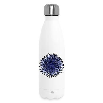 Fleur de chardon bleu - Bouteille isotherme 500 ml - blanc - Devant