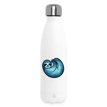 Animal de l’âme et être gardien : Paresseux - Bouteille isotherme 500 ml - blanc - Devant