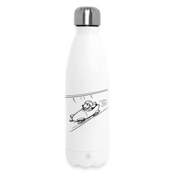 dackel eis bob kanal line art - Thermosflasche 500 ml - Weiß - Vorne