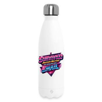 J’ai survécu à une autre rencontre avec des vibes rétro des années 80 - Bouteille isotherme 500 ml - blanc - Devant