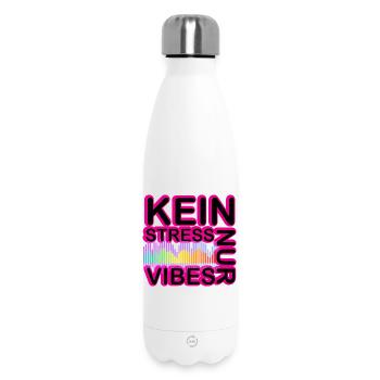 Kein Stress Vibes Neon - Thermosflasche 500 ml - Weiß - Vorne