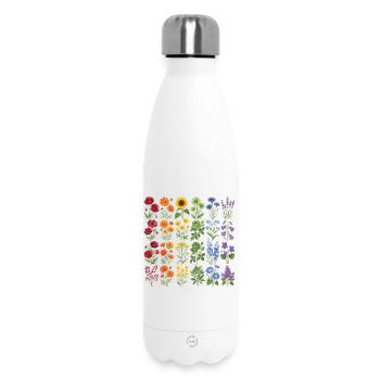 LGBTQ-Pride-Monat – Regenbogenblumen - Thermosflasche 500 ml - Weiß - Vorne