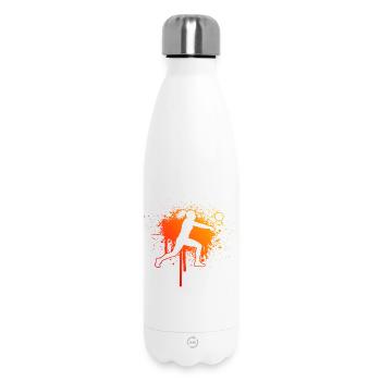 Les joueurs de baseball et le poing s’accordent ensemble - Bouteille isotherme 500 ml - blanc - Devant