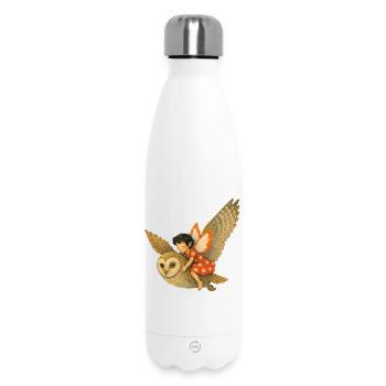 Carinchen auf dem Flug mit der Eule  - Thermosflasche 500 ml - Weiß - Vorne