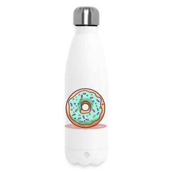 Donut Mintblau Glanz - Thermosflasche 500 ml - Weiß - Vorne