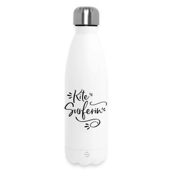 Kitesurferin Kite surfen Geschenk - Thermosflasche 500 ml - Weiß - Vorne