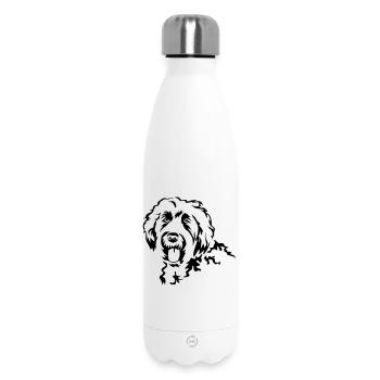 Labradoodle Kopf - Thermosflasche 500 ml - Weiß - Vorne