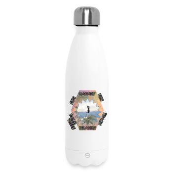 Les îles Canaries avec leur propre touche - plaisir ensoleillé sur la plage - Bouteille isotherme 500 ml - blanc - Devant
