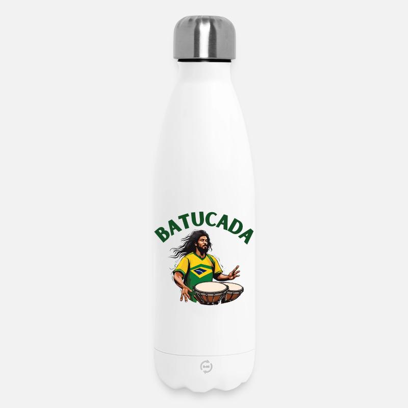 Batucada, Batucada-Spieler, Perkussion - Thermosflasche 500 ml - Weiß