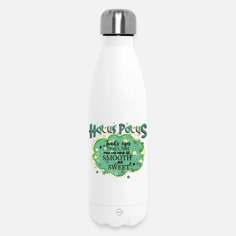 Hocus Pocus/Toad´s Eyes.... spell for halloween - Insulated Water Bottle 500 ml - white