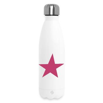 Art étoile rose sur les vêtements - Bouteille isotherme 500 ml - blanc - Devant
