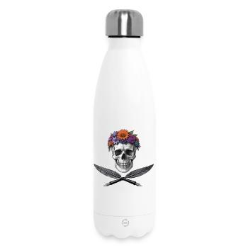PIRATE-POET – dunkle Hölle - Thermosflasche 500 ml - Weiß - Vorne