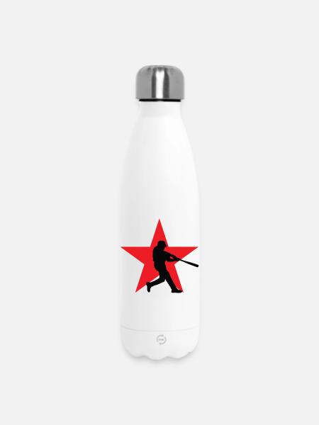 Baseball - Sports - Insulated Water Bottle 500 ml - white