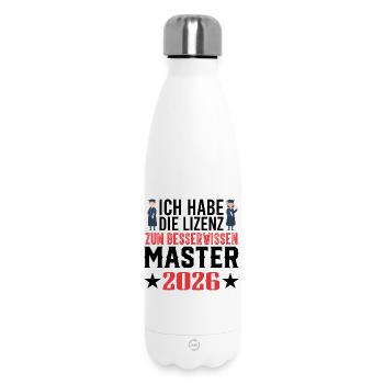 Master 2026 Graduation Graduation - Insulated Water Bottle 500 ml - white - Front