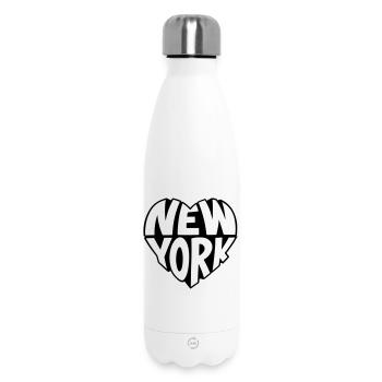 Cœur angulaire de New York - Bouteille isotherme 500 ml - blanc - Devant