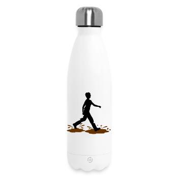 Femme Wadloper – Aventure dans la boue - Bouteille isotherme 500 ml - blanc - Devant