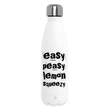 Easy Peasy Lemon Squeezy – Lustiger Spruch - Thermosflasche 500 ml - Weiß - Vorne