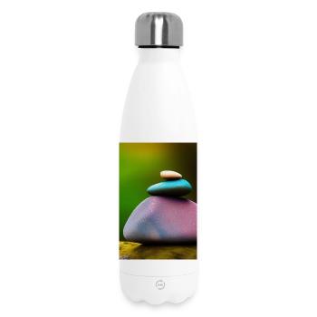 Bunte Steine - Thermosflasche 500 ml - Weiß - Vorne