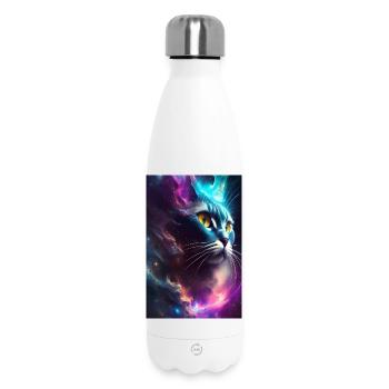 Cat in space - Insulated Water Bottle 500 ml - white - Front