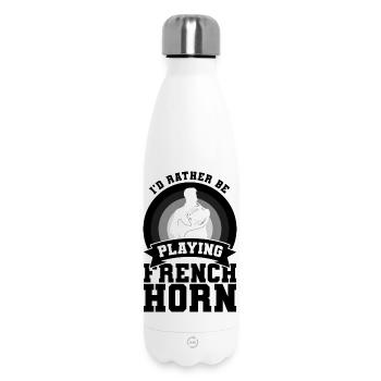 French Horn Spell - Insulated Water Bottle 500 ml - white - Front