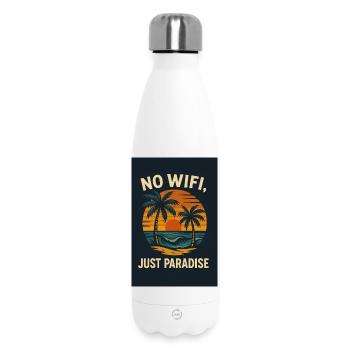 No Wifi, Just Paradise - Thermosflasche 500 ml - Weiß - Vorne