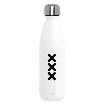 Amsterdam Noir XXX - Bouteille isotherme 500 ml - blanc - Devant