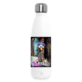 Fancy doll with colorful hair in punk style - Insulated Water Bottle 500 ml - white - Front