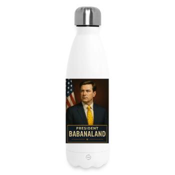 Humorous Babaland President Design - Insulated Water Bottle 500 ml - white - Front