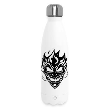 Celestial Moon and Star Silhouette Design - Insulated Water Bottle 500 ml - white - Front