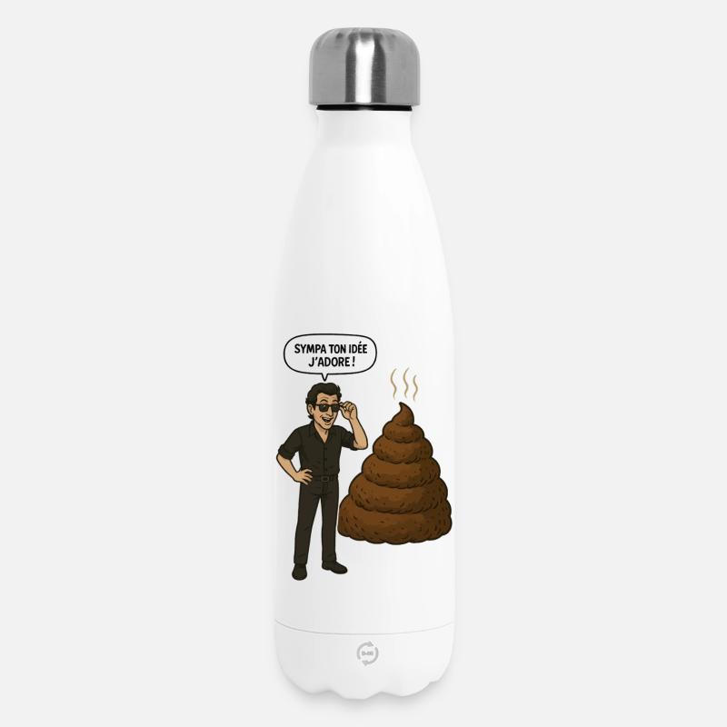 Nice ideas, bad ideas, ironic humor - Insulated Water Bottle 500 ml - white