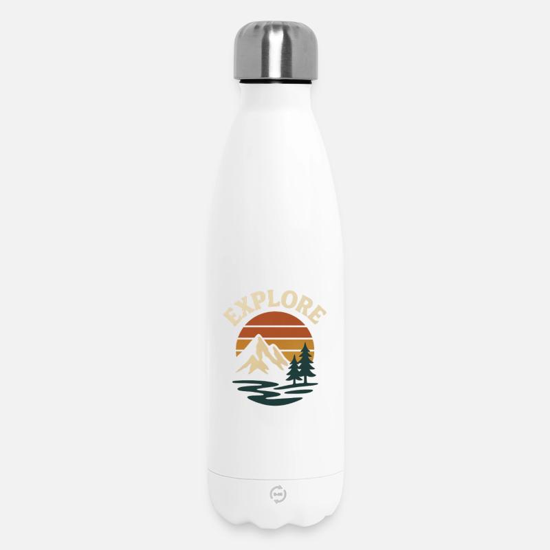 Explorez le coucher du soleil - Bouteille isotherme 500 ml - blanc