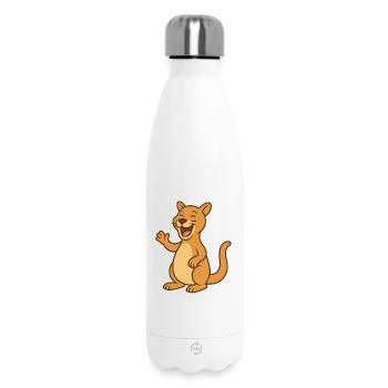 Wildkatze die lacht - Thermosflasche 500 ml - Weiß - Vorne