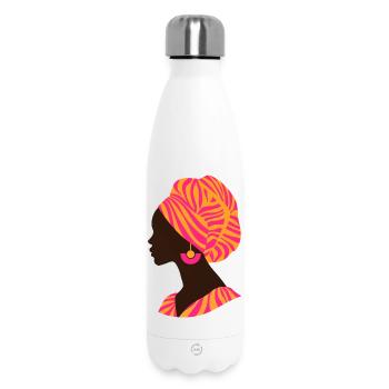 Afrique Femme africaine Design traditionnel - Bouteille isotherme 500 ml - blanc - Devant