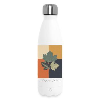 Herbst-Botanicals-Gitter - Thermosflasche 500 ml - Weiß - Vorne