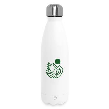 Green Horizon Linear Nature - Insulated Water Bottle 500 ml - white - Front