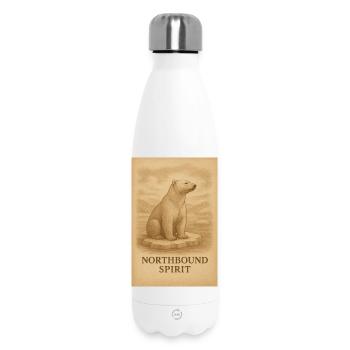 Noordelijke Geest: Poolbeer op IJs - Insulated Water Bottle 500 ml - white - Front