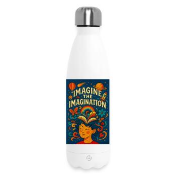Imagination in motion flourishes - Insulated Water Bottle 500 ml - white - Front