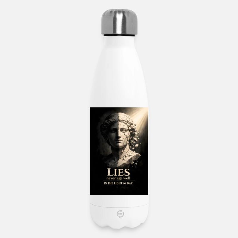 Lügen zerbrechen im Licht - Thermosflasche 500 ml - Weiß