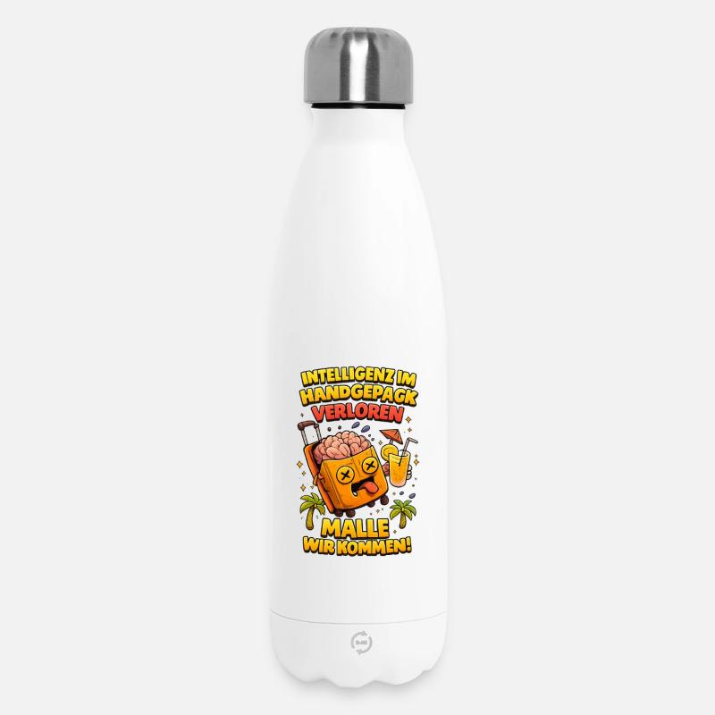 Malle Here we come - Insulated Water Bottle 500 ml - white