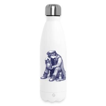 Triste | Stylo à bille peint à la main - Bouteille isotherme 500 ml - blanc - Devant