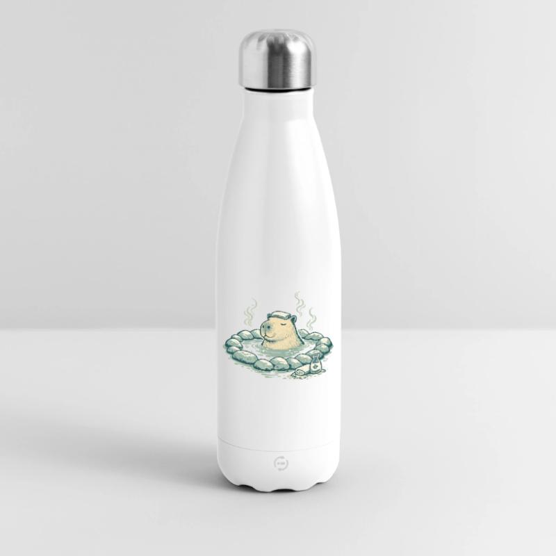 Capybara dans le bain de source Bouteille isotherme 500 ml